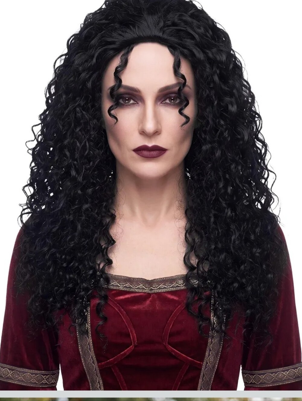 NWT Miss U Hair Women Black Long Spiral Curly Witch Wig for Halloween Cosplay